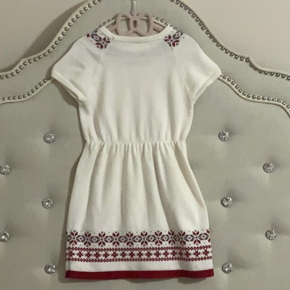 Gymboree White Fair Isle Sweater Dress 5T - Picture 4 of 7